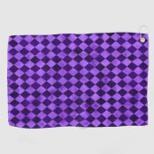 パープルスカルとヒマワリデザイン13 ゴルフタオル (横)