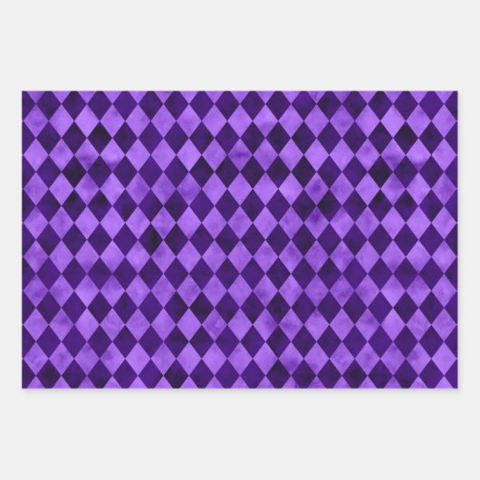 パープルスカルとヒマワリデザイン5 ラッピングペーパーシート (正面3)