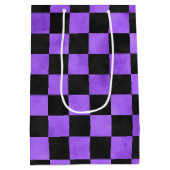 パープルスカルとヒマワリデザイン8 ミディアムペーパーバッグ (裏面)