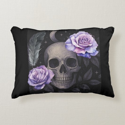 パープルスカル アクセントクッション (正面)