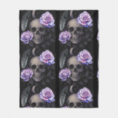 パープルスカル フリースブランケット (正面)