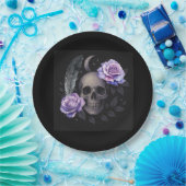 パープルスカル ペーパープレート (パーティー)