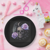 パープルスカル ペーパープレート (パーティー)