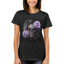 パープルスカルTシャツ