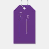 パープルスクウェアギフトラベル ギフトタグ (裏面)