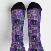 パープルスクエア写真卒業クラス年鑑ソックス ソックス (上部)