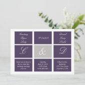 パープルスクエア結婚式招待状 招待状 (スタンド正面)