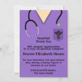 パープルスクラブナースサンキューカード 案内状 (正面)