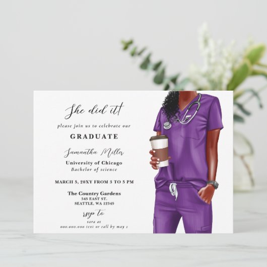 パープルスクラブナース写真彼女はそれを卒業した 招待状 (スタンド正面)