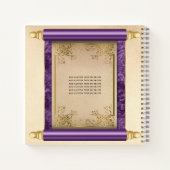 パープルスクロール写真予算キンセアニエラ ゲストブック ノートブック (裏面)