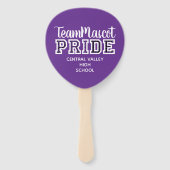 パープルスクールプライドマスコットネームハンドファン ハンドファン (正面)