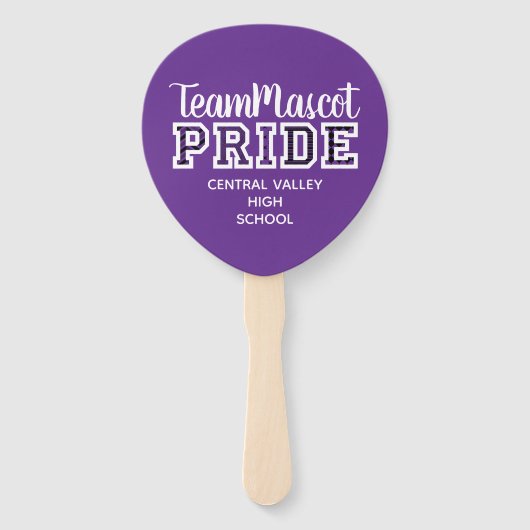 パープルスクールプライドマスコットネームハンドファン ハンドファン (正面)