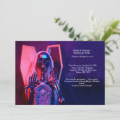 パープルスケルトコヒョウハローウィンパーティ 招待状 (スタンド正面)