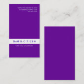 パープルスタイリッシュクモダン・クリーン・ビジネス・カード 名刺 (正面/裏面)