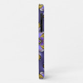 パープルスタイリッシュサテンレースアートモノグラムiPhoneケース Case-Mate iPhoneケース (裏面/左)