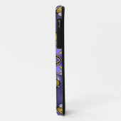 パープルスタイリッシュサテンレースアートモノグラムiPhoneケース Case-Mate iPhoneケース (裏面/左)