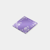 パープルスタイリッシュフローラの投稿に関する注意 ポストイット (アングル)