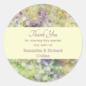 パープルスタイリッシュフローラガーデン ラウンドシール (正面)