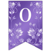 パープルスタイリッシュフローラバンティング国旗 バンティングフラッグ (第2の旗)