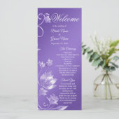 パープルスタイリッシュフローラ結婚式 プログラム (スタンド正面)