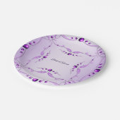パープルスタイリッシュ装飾紙プレート ペーパープレート (アングル)