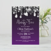 パープルスタイリッシュ95th誕生日パーティー 招待状 (スタンド正面)