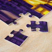 パープルスタリースカイの下のパリ ジグソーパズル (側面)