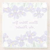 パープルスタンドアンド開花コースター ガラスコースター (裏面)