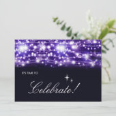 パープルスターきらめくズ招待状 招待状 (スタンド正面)