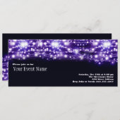 パープルスターきらめくズ招待状 招待状 (正面/裏面)