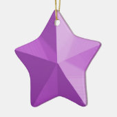 パープルスタークリスマスホリデーカスタマイズオーナメント セラミックオーナメント (左)