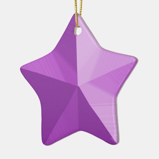 パープルスタークリスマスホリデーカスタマイズオーナメント セラミックオーナメント (左)