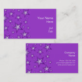 パープルスターズの名刺サイド紫 名刺 (正面/裏面)