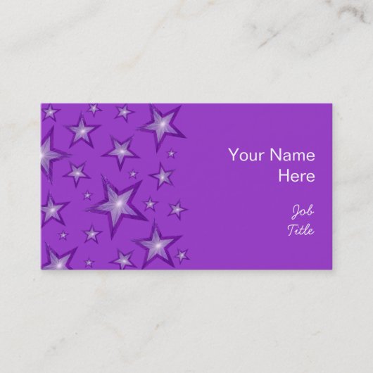 パープルスターズの名刺サイド紫 名刺 (正面)