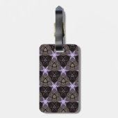 パープルスターズの荷札 ラゲッジタグ (裏面縦)