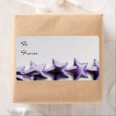 パープルスターズクリスマスギフトラベル ラベル (インサイチュ)