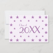 パープルスターズスクール卒業パーティー招待状 招待状 (正面)