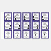 パープルスターバストウィッチハロウィーン ラベル (シート)