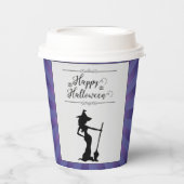 パープルスターバストウィッチハロウィーン 紙コップ (正面)