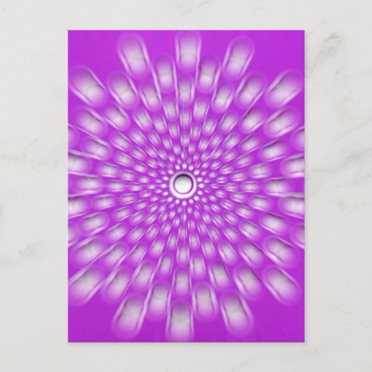 パープルスターバスト – マンダラ – 愛のはがき ポストカード (正面)