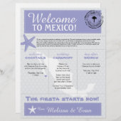 パープルスターフィッシュカボメキシコウェルカムレター (正面/裏面)