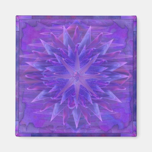 パープルスターマンダラ マグネット (正面)