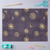 パープルスターリーナイトシリーズデザイン14 薄葉紙 (クラフト)