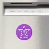 パープルスター冷蔵庫「STAR!」マグネット丸パープル マグネット (インサイチュ (食洗機))