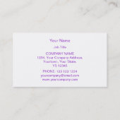 パープルスター3つ星の名刺ホワイト 名刺 (裏面)