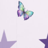 パープルスター&バタフライ子供部屋壁紙 壁紙 (縫い目)