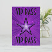 パープルスター'VIP PASS'招待ブラック 招待状 (スタンド正面)