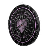 パープルスチームパンクハート結婚テーマのゲームの装飾 ダーツボード (正面右)