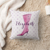 パープルスティレット・ヒール・ブパーソナライズされたーツ クッション (ブランケット)