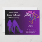 パープルスティレトスの誕生日 招待状 (正面)